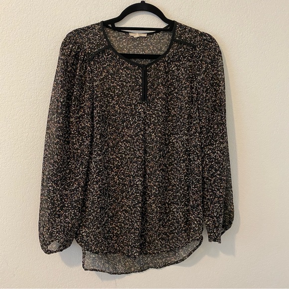 PLEIONE sheer patterned blouse - Picture 1 of 8
